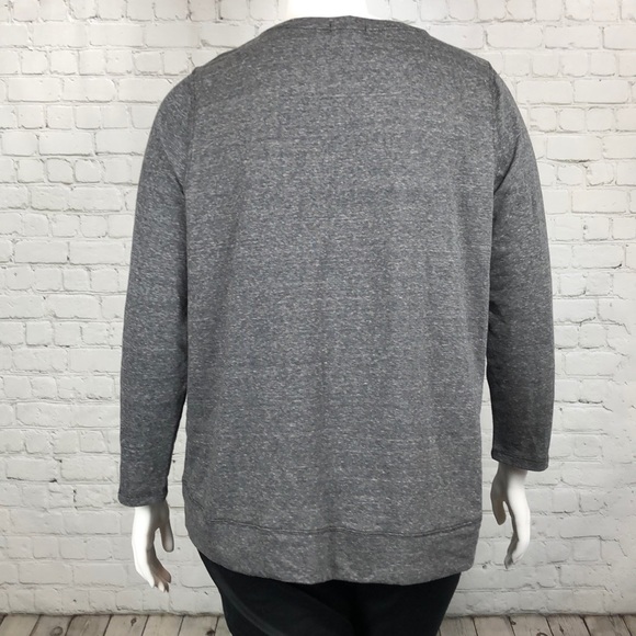 1X 2X 3X Gray Snowflake Sweatshirt Christmas Xmas Plus Size - Picture 3 of 6